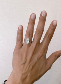 Marquise Solitaire Diamond Engagement Ring