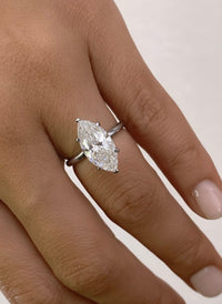 Marquise Solitaire Diamond Engagement Ring