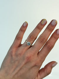 1.30 Carat Round Brilliant Pavé Diamond Engagement Ring