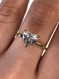 Heart-Shape Solitaire Diamond Engagement Ring