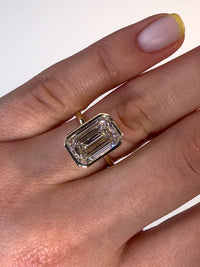 Emerald Bezel Engagement Ring