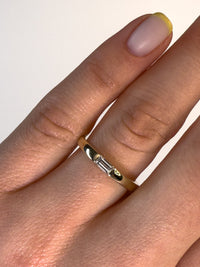 0.20 Carat Minimalist Baguette Diamond Ring in 14K Yellow Gold