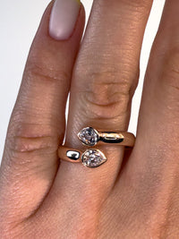 Pear Shape Toi et Moi Diamond Ring