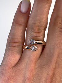 Pear Shape Toi et Moi Diamond Ring