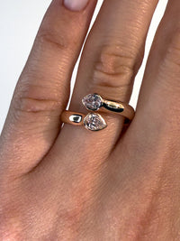 Pear Shape Toi et Moi Diamond Ring