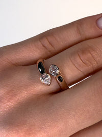 Pear Shape Toi et Moi Diamond Ring
