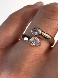 Pear Shape Toi et Moi Diamond Ring