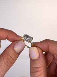 Radiant East-to-West Diamond Engagement Ring
