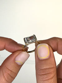 Radiant East-to-West Diamond Engagement Ring