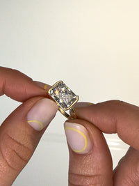 Radiant East-to-West Diamond Engagement Ring