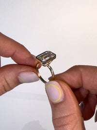 Emerald Bezel Engagement Ring