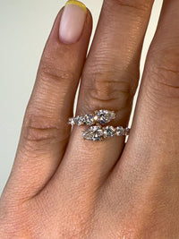 Double Pear Wrap Diamond Ring