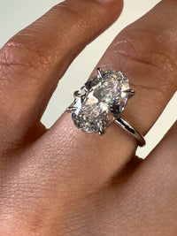 Oval Solitaire Diamond Engagement Ring