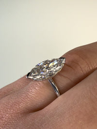 Marquise Solitaire Diamond Engagement Ring