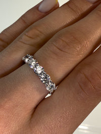 Round Brilliant Diamond 1/2 Eternity Band
