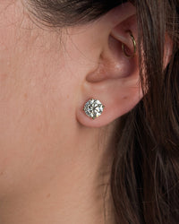 3.00 Carat Round Brilliant Diamond Stud Earrings in 14K White Gold