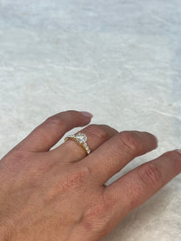 Round Brilliant Six Prongs Pavé Diamond Engagement Ring