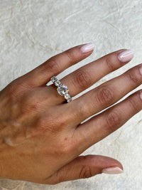 Round Brilliant Eternity Band Diamond Engagement Ring