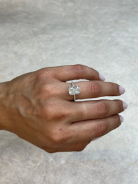 Elongated Cushion Pavé Diamond Engagement Ring