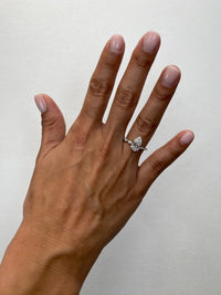 2.21 Carat Pear Shape with Marquise Side Stones Diamond Engagement Ring