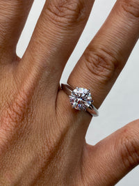 Round Brilliant Six Prong Solitaire Diamond Engagement Ring