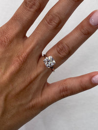 Square Cushion Solitaire Diamond Engagement Ring