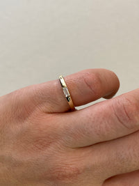 0.20 Carat Minimalist Baguette Diamond Ring in 14K Yellow Gold