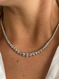 Graduated Diamond Tennis Necklace