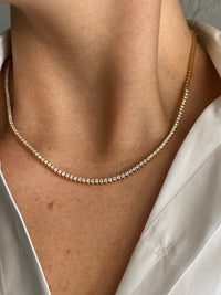 1/2 Diamond Tennis Necklace
