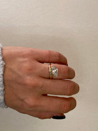 Tilted Pear-Shape Diamond Engagement Ring