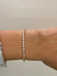 Three-Prong Diamond Tennis Bracelet