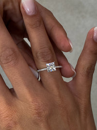 Princess Pavé Diamond Engagement Ring