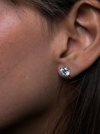 3.00 Carat Round Brilliant Diamond Stud Earrings in 14K White Gold