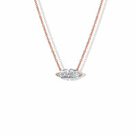 Marquise-Cut Diamond Solitaire Pendant