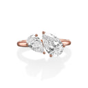 Pear Shape Toi et Moi Diamond Engagement Ring