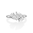 Pear Shape Toi et Moi Diamond Engagement Ring