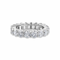 1/2 Emerald Cut & 1/2 Round Brilliant Eternity Ring