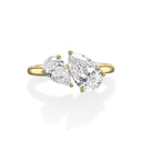 Pear Shape Toi et Moi Diamond Engagement Ring