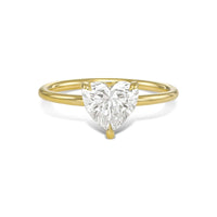 Heart-Shape Solitaire Diamond Engagement Ring