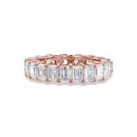 1/2 Emerald Cut & 1/2 Round Brilliant Eternity Ring