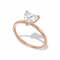 Heart-Shape Solitaire Diamond Engagement Ring