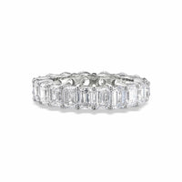1/2 Emerald Cut & 1/2 Round Brilliant Eternity Ring