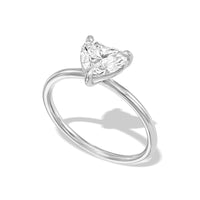 Heart-Shape Solitaire Diamond Engagement Ring