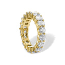 1/2 Emerald Cut & 1/2 Round Brilliant Eternity Ring