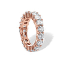 1/2 Emerald Cut & 1/2 Round Brilliant Eternity Ring