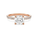 Round Brilliant Pavé Diamond Engagement Ring