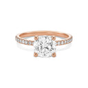 1.30 Carat Round Brilliant Pavé Diamond Engagement Ring