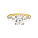 Round Brilliant Pavé Diamond Engagement Ring