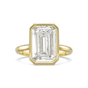 Emerald Bezel Engagement Ring