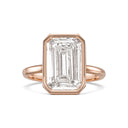 Emerald Bezel Engagement Ring